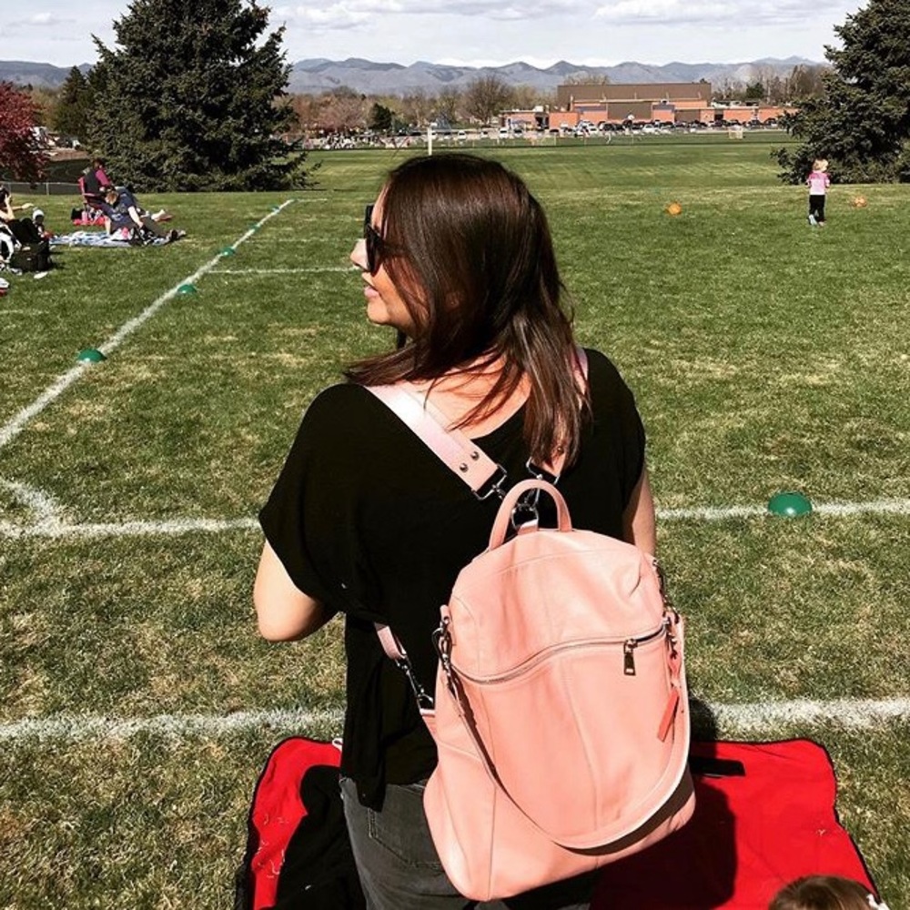 MISO EM NWT pink leather backpack purse - Picture 8 of 8